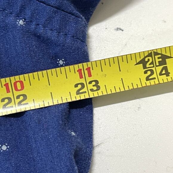 Old Navy Button Up Shirt Men Size L Blue All Over Print Long Sleeves Cotton - Picture 6 of 6